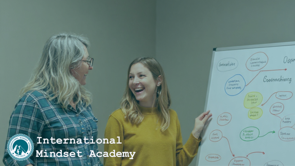 A positive, holistic education session where adults and young learners explore how to heal negative learning patterns through experiential learning and whole person development, seated in a comfortable circle with notebooks, plants, and natural light in a calm classroom, guided by a facilitator who encourages emotional reflection, social connection, and values based dialogue as part of holistic education, creating a psychologically safe and inclusive environment that supports deep mindset transformation and integrated growth. International Mindset Academy IMA